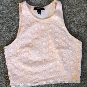 Pink Floral Crop Top